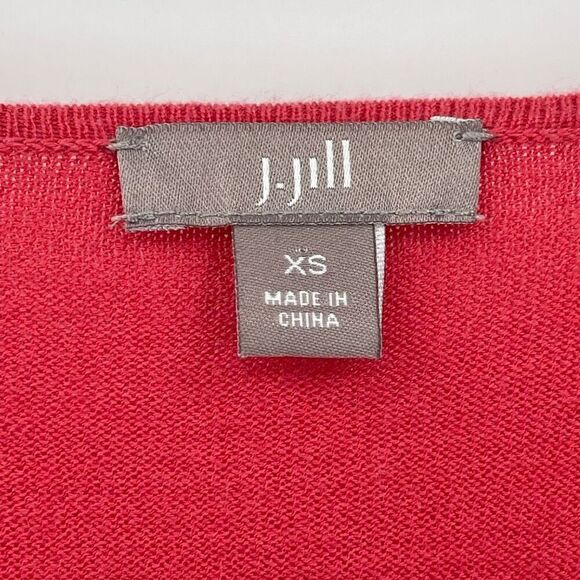 J Jill Silk Blend Long Sleeve Lightweight Sweater Women XS Pink Very Soft - Picture 3 of 5